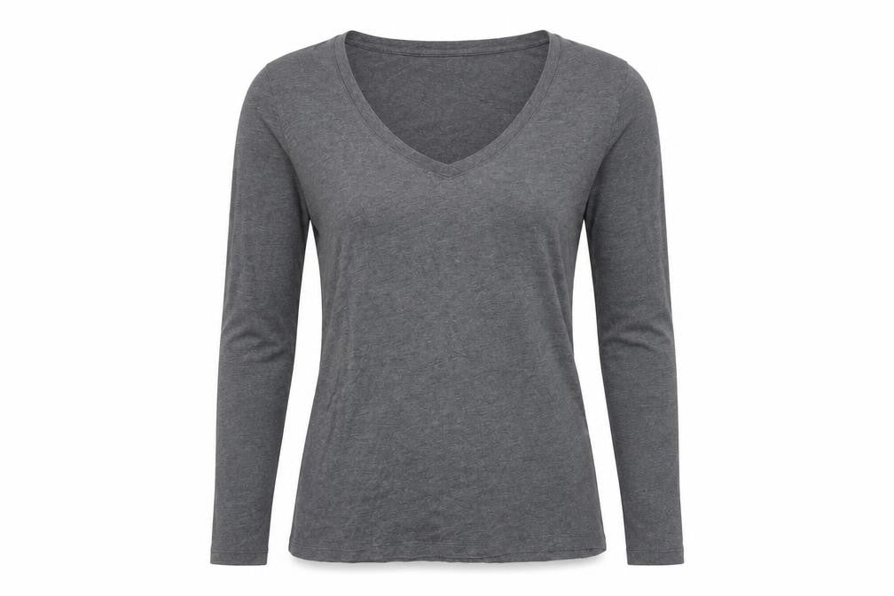 Womens UK Size S Banana Republic Grey Cotton Blend T-Shirt