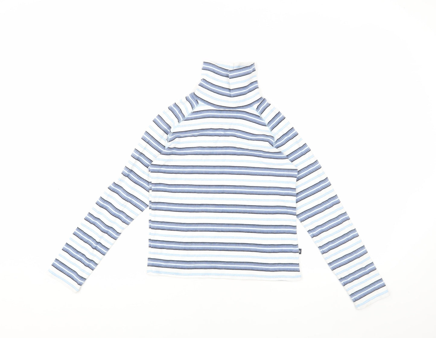 GAP Women's Multicoloured L Striped Roll Neck T-Shirt