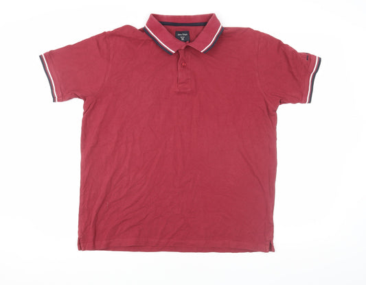 James Pringle Men's Red M Polo Shirt Short Sleeve