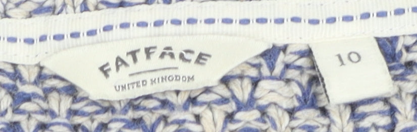 FatFace Women's Blue Pullover Jumper Round Neck Size 10