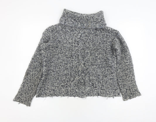 White Stuff Women's Grey Roll Neck Jumper M