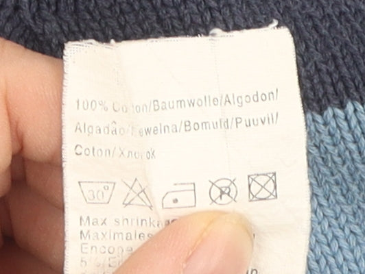 Jack & Jones Men's Blue Striped Pullover Knit Jumper