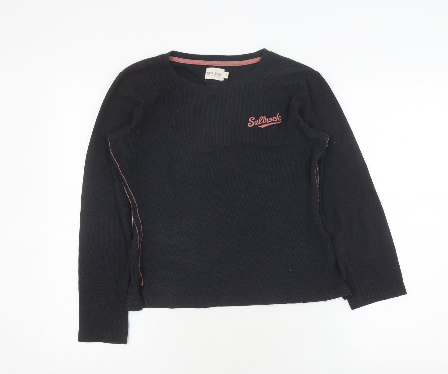 Saltrock Women's Black Crew Neck Pullover Jumper Size 10