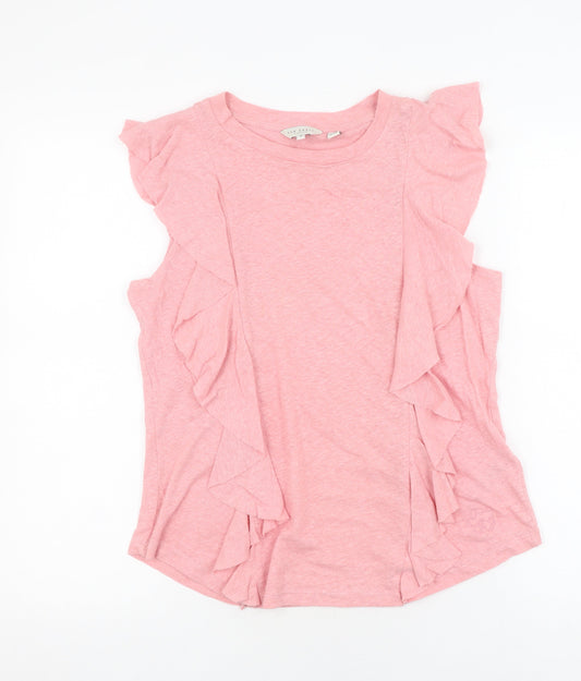 Ted Baker Women's Pink Blouse, Size 12, Sleeveless, Casual