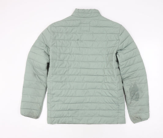 Jack & Jones Unisex Green Puffer Jacket M