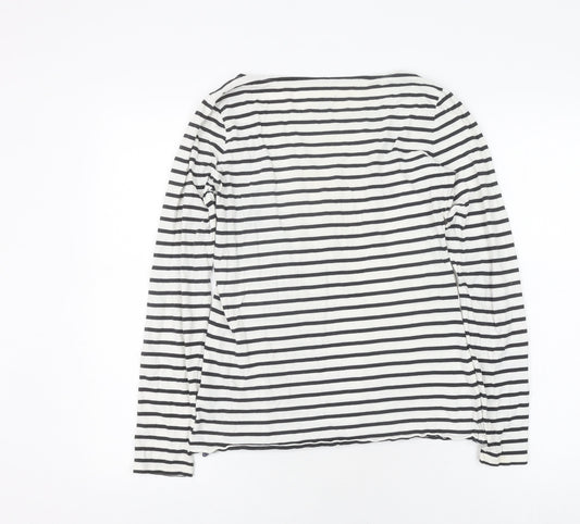 Boden Women's Black Striped Jersey T-Shirt