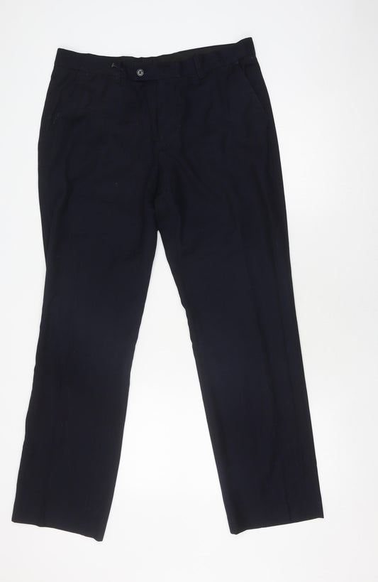 Pierre Cardin Men's Black Dress Pants 34R Regular Fit