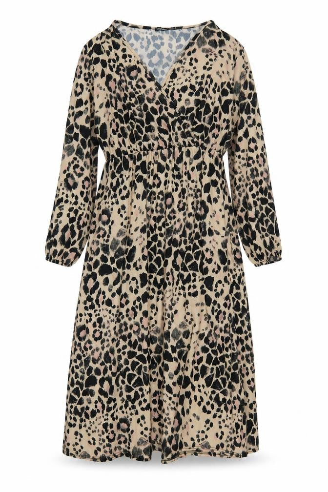 Boohoo Women's Animal Print Wrap Dress - Size 20