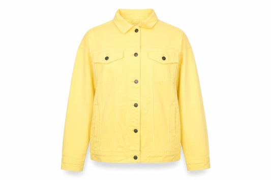 Nasty Gal Women's Yellow Short Denim Jacket, Size 4, Summer Ready