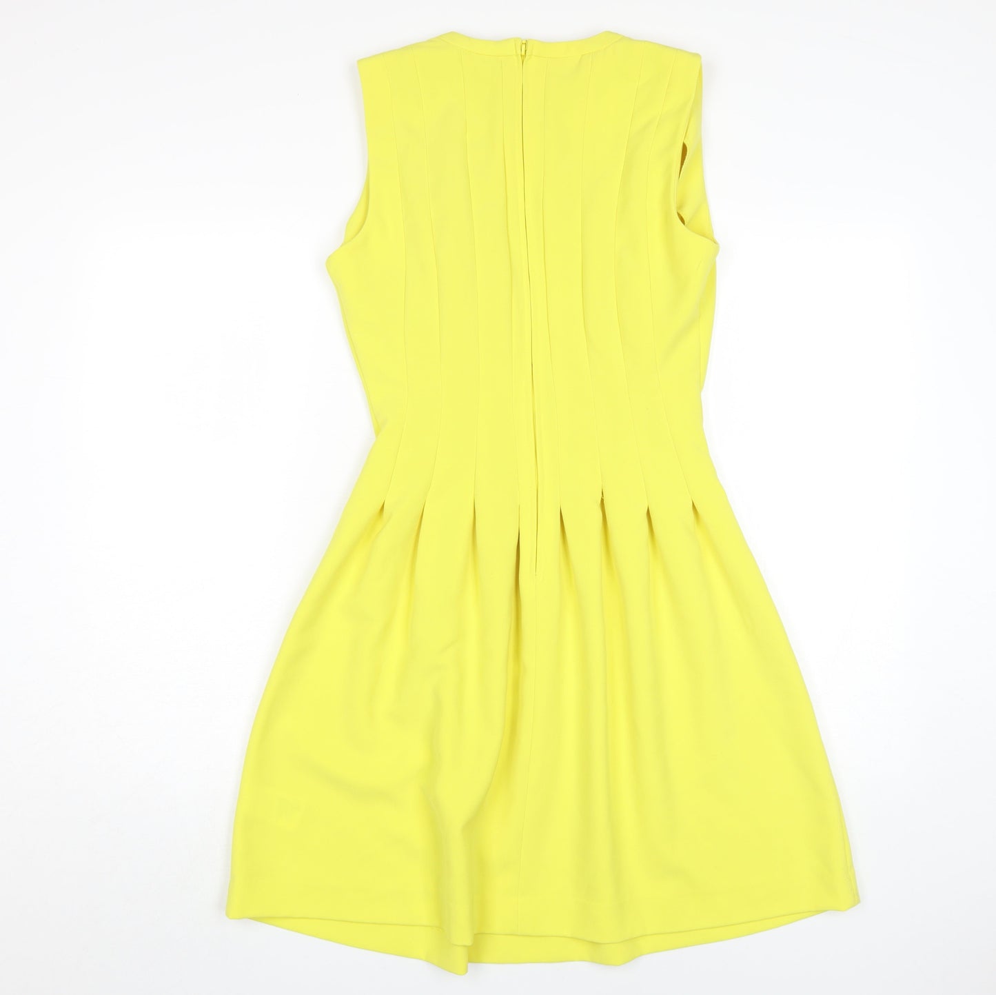 H&M Women's Yellow Sleeveless A-Line Dress Size 8