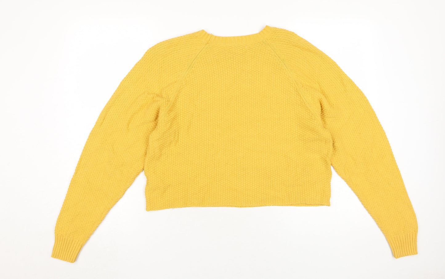 Hollister Women's Yellow Pullover Jumper Size S