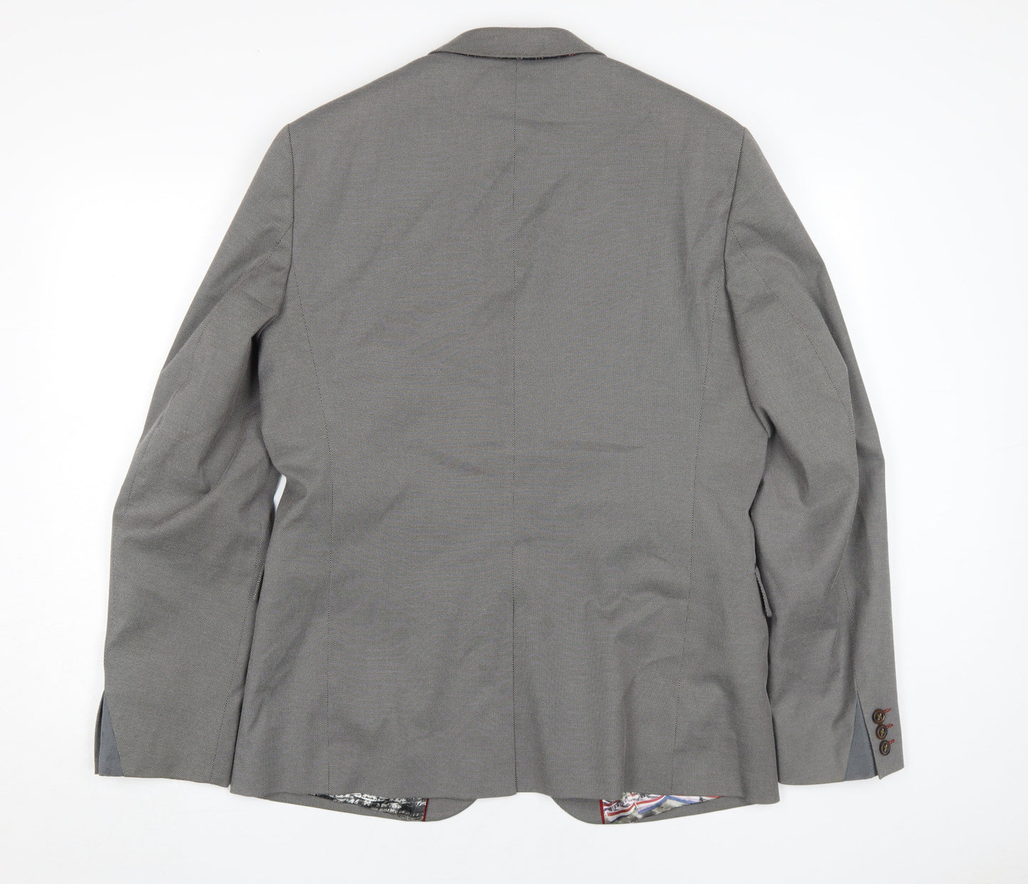 Ted Baker Men's Grey Blazer, Size 5, Double-Vented