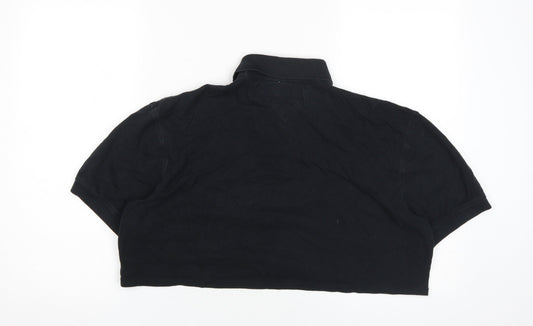 Tommy Hilfiger Black Crop Polo XL Unisex Classic