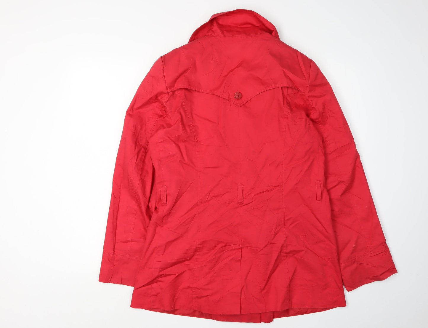 Mia Moda Women's Red Cotton Pea Coat Size 12