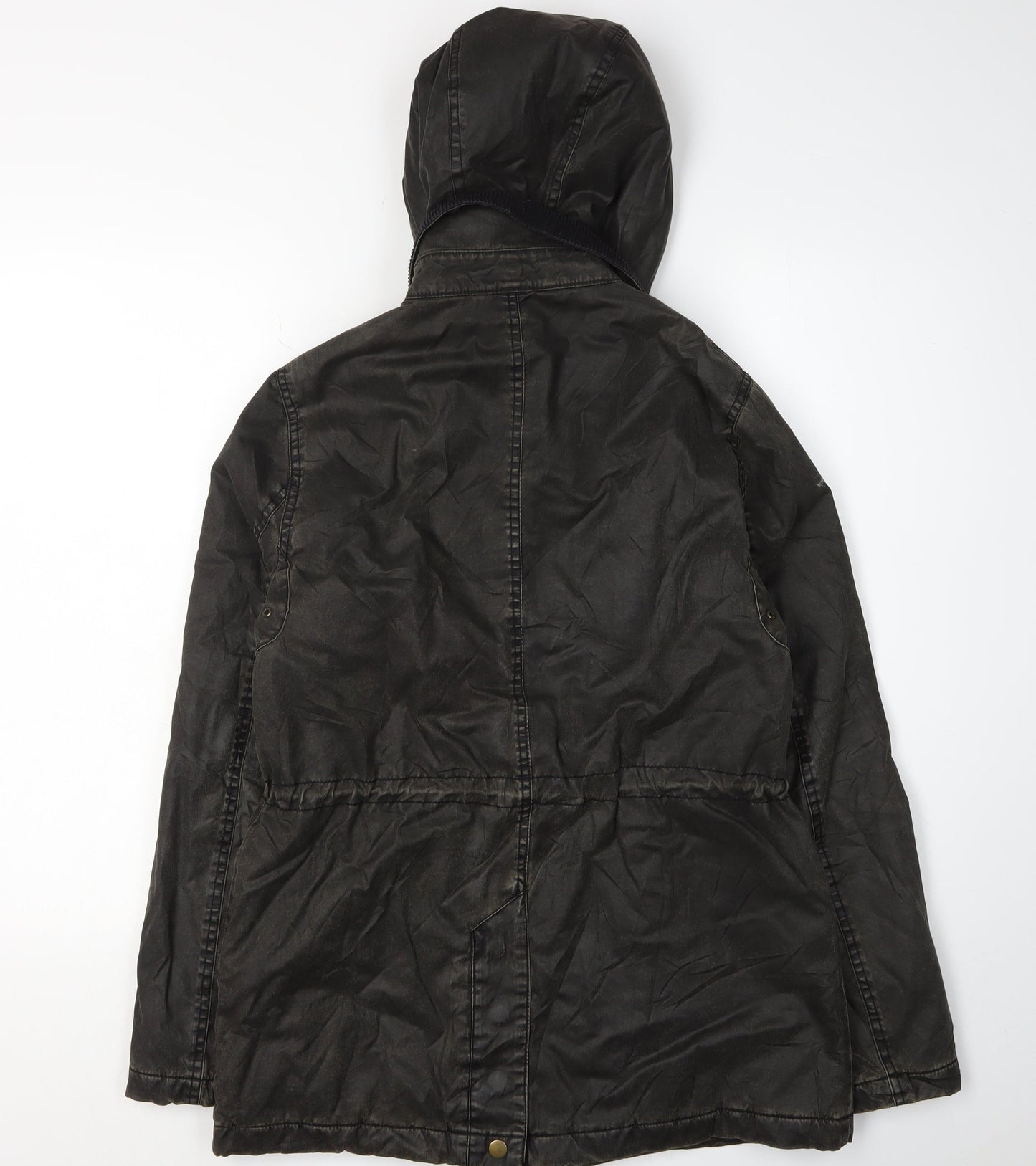 Topshop Women's Black Parka Jacket Size 8