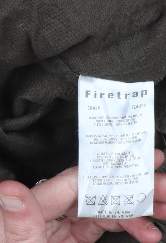 Firetrap Men's Brown M Puffer Jacket, Winter Warmth