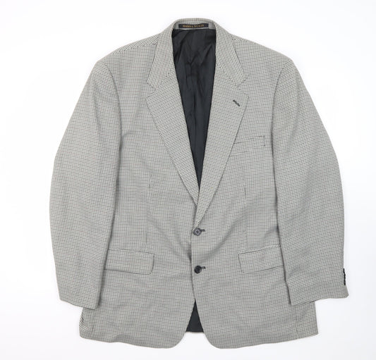 Marks and Spencer Men's Black Check Blazer 44R