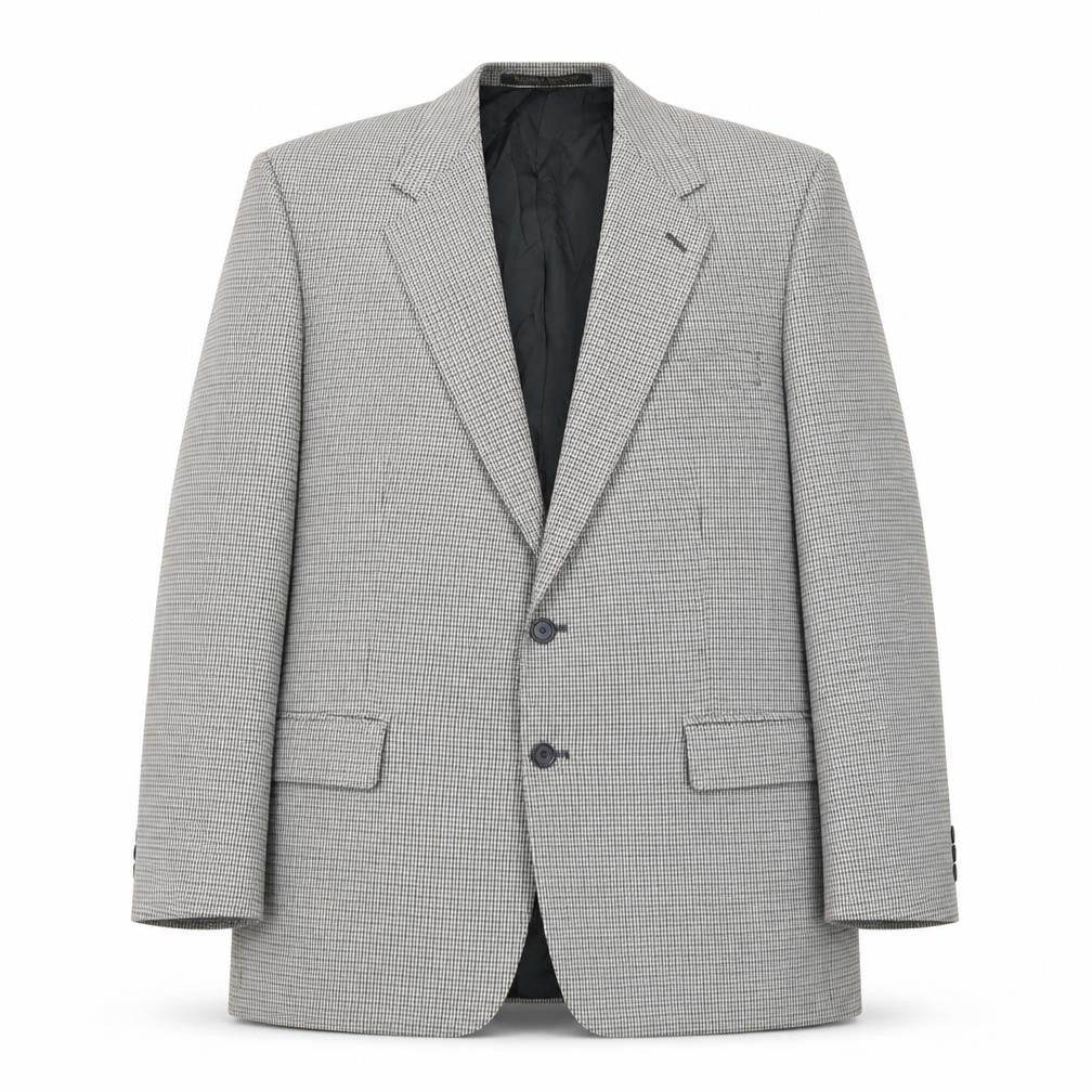 Marks and Spencer Men's Black Check Blazer 44R