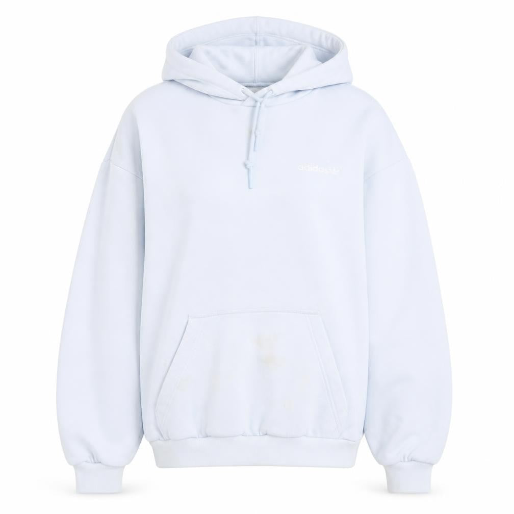 Unisex Adults UK 10 Regular adidas White Pullover Hoodie