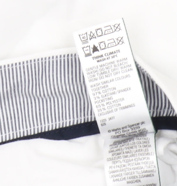 Marks and Spencer Women's White Chino Shorts Size 22