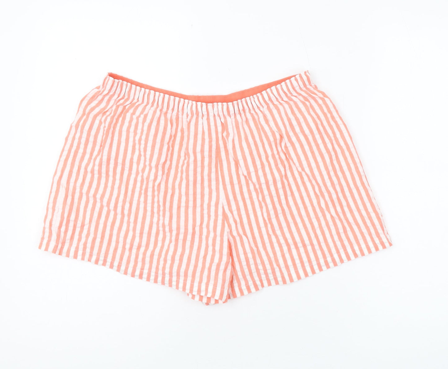 Marks and Spencer Women's Pink Striped Sleep Shorts Size 12
