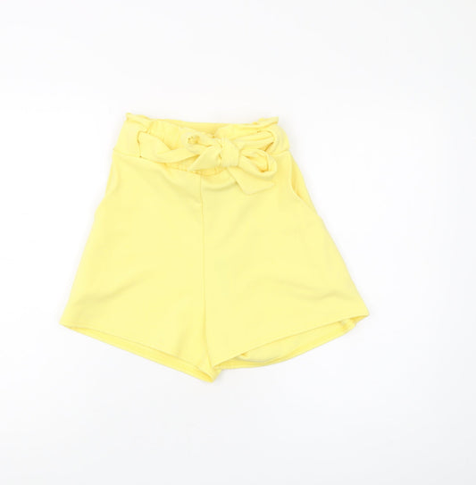Quiz Women's Yellow Paperbag Shorts, Size 6
