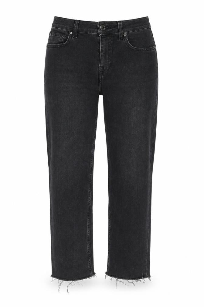 Front view of BDG Women's Black Straight Jeans, size 27, Regular