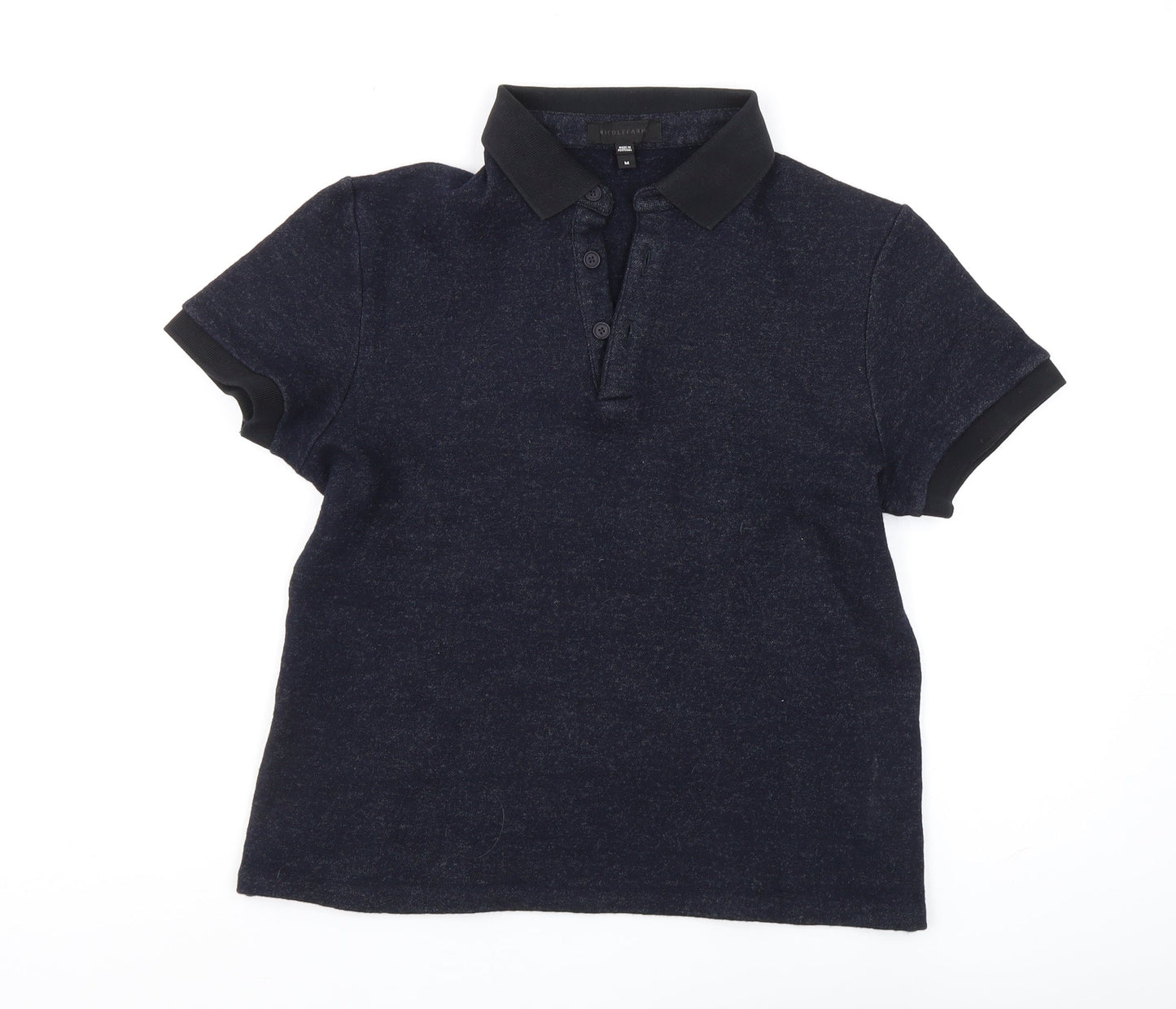 Nicole Farhi Women's Blue Collared Jumper M
