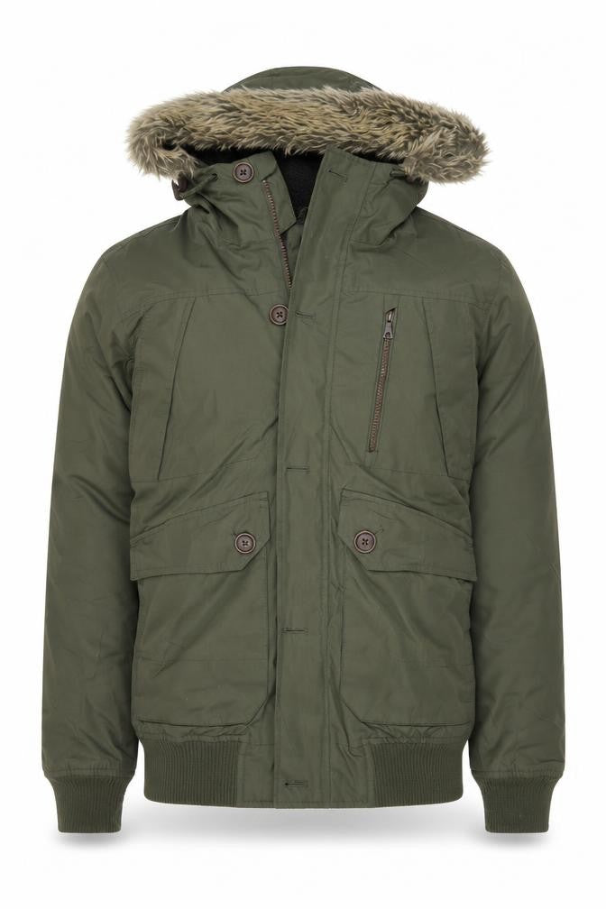 Industrialize Men's Green Parka Jacket S Casual