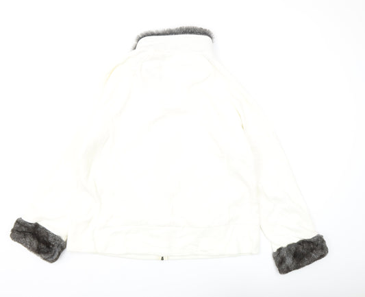 Peter Storm Women's White Fur Trim Hoodie Size 20