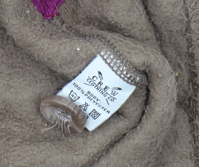 Crew Clothing Co Women’s Brown Fleece Henley Sweatshirt Size 12