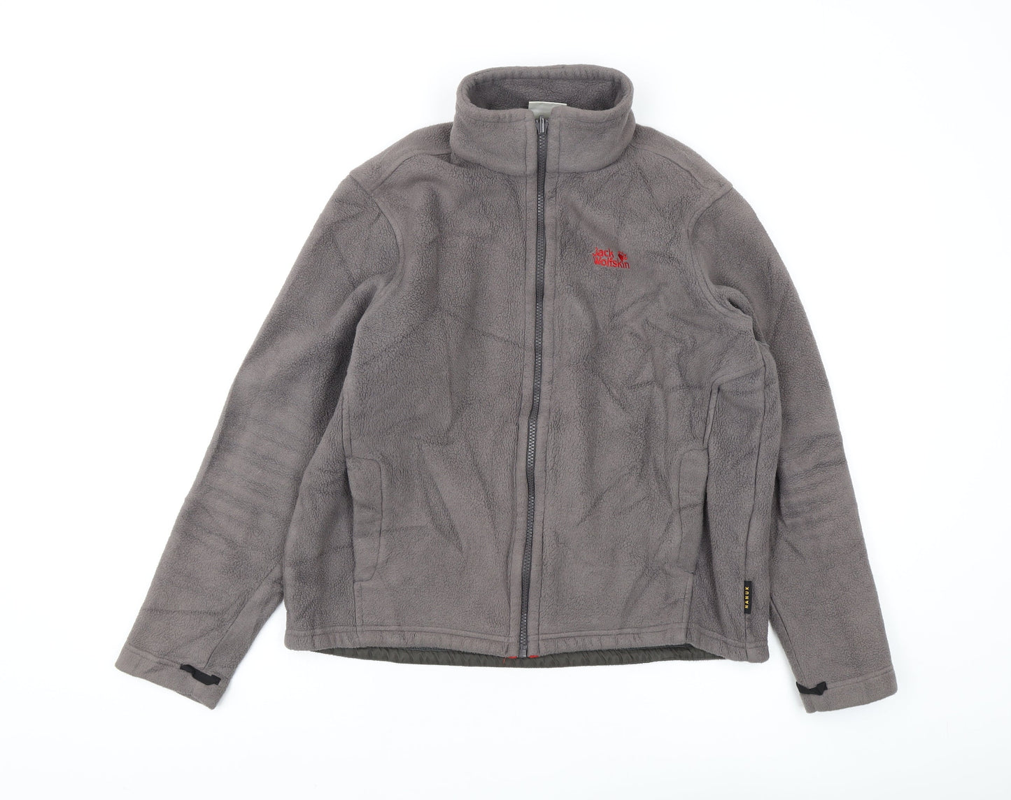 Jack Wolfskin Grey Unisex Fleece Jacket M Outdoor