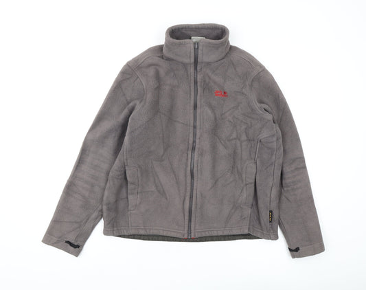 Jack Wolfskin Grey Unisex Fleece Jacket M Outdoor