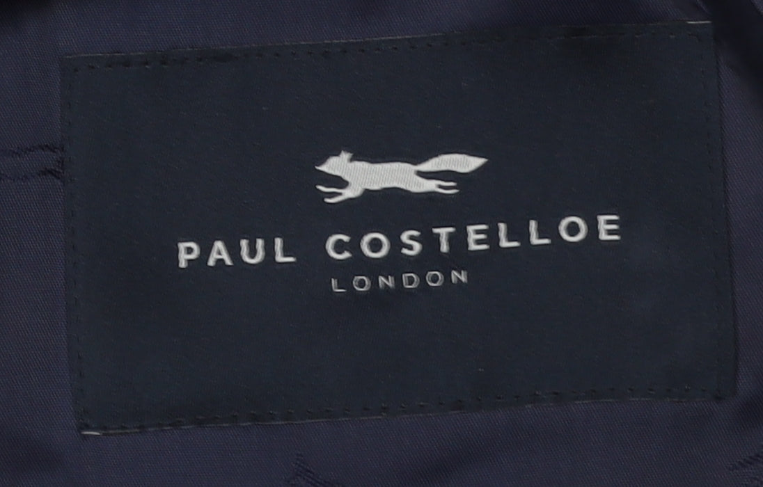 Paul Costelloe Men's Blue Blazer, 38, Single-Breasted