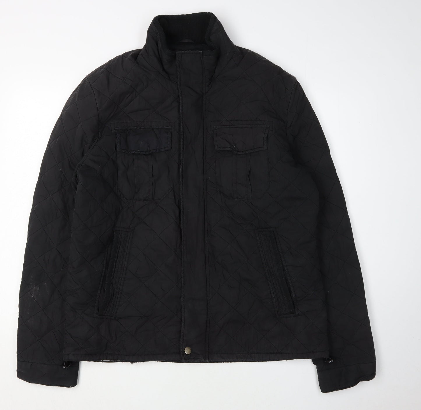 Fat Face Men's Black Quilted Jacket, Size M