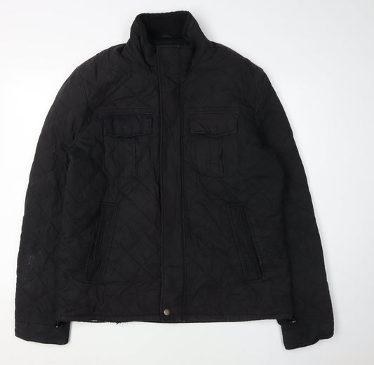 Fat Face Men's Black Quilted Jacket, Size M