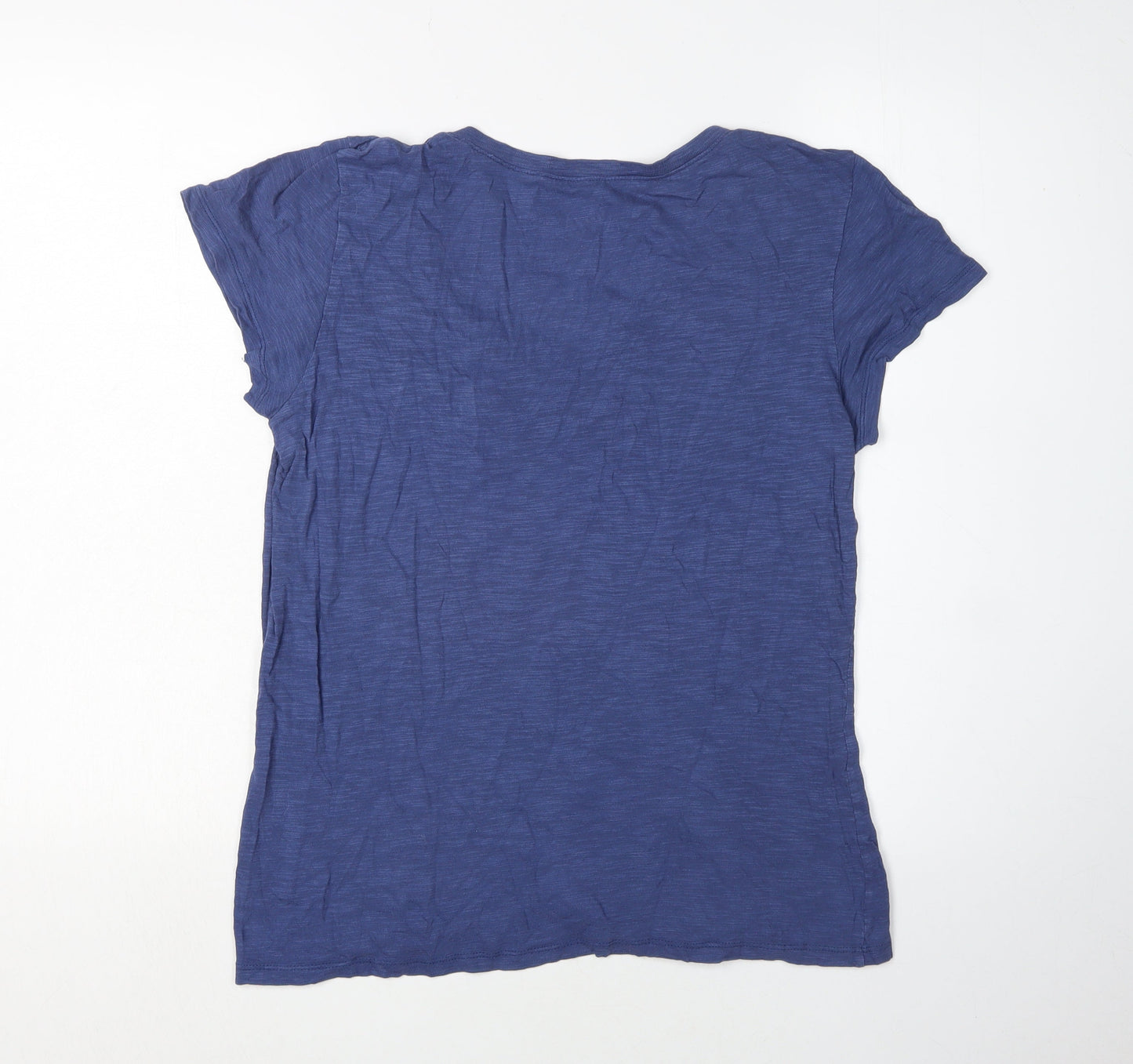 47 Women's Blue V-Neck T-Shirt, Medium, Casual Sportswear