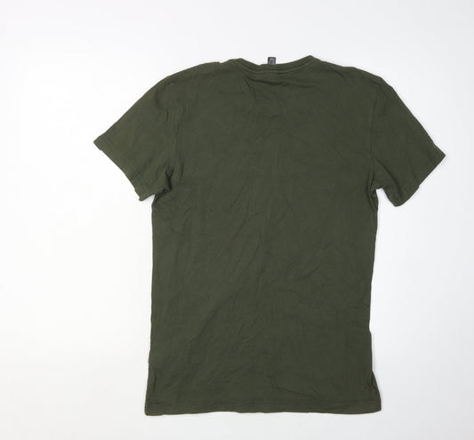 Adidas Men's Green Graphic T-Shirt, Size S