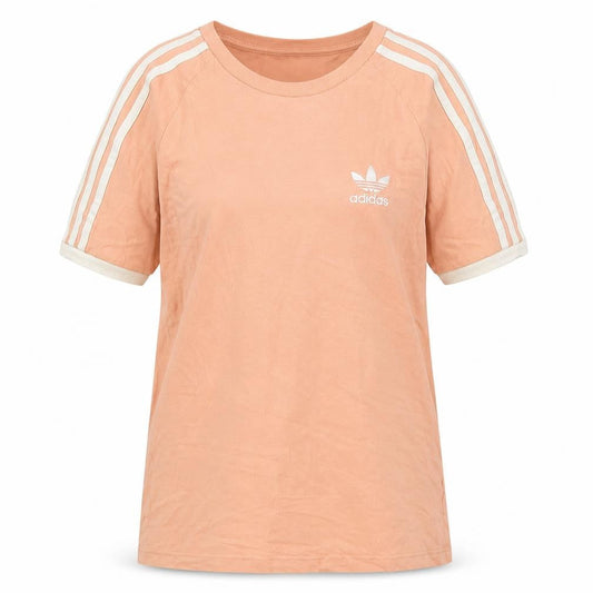 Adidas Women's Pink Cotton T-Shirt XS Raglan Sleeve