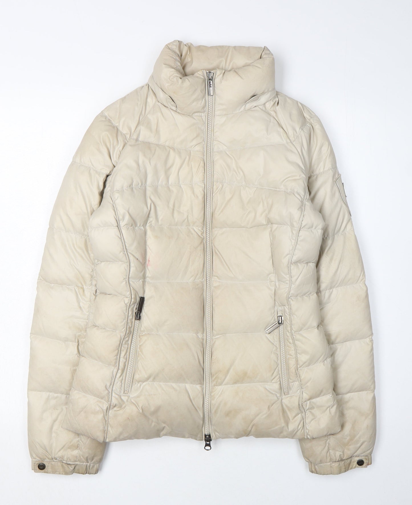Add Women's Beige Puffer Jacket, Size 12, Winter Essential