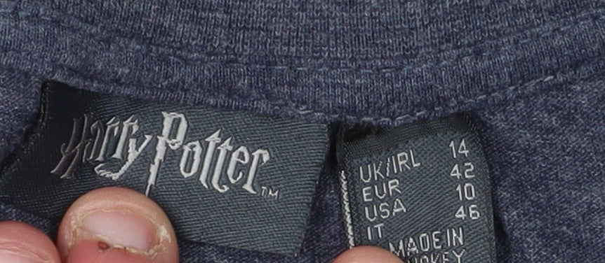 Harry Potter Unisex Blue T-Shirt Size 14