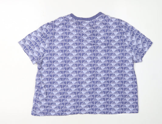Adidas Unisex Blue L T-Shirt Jersey Casual Fit