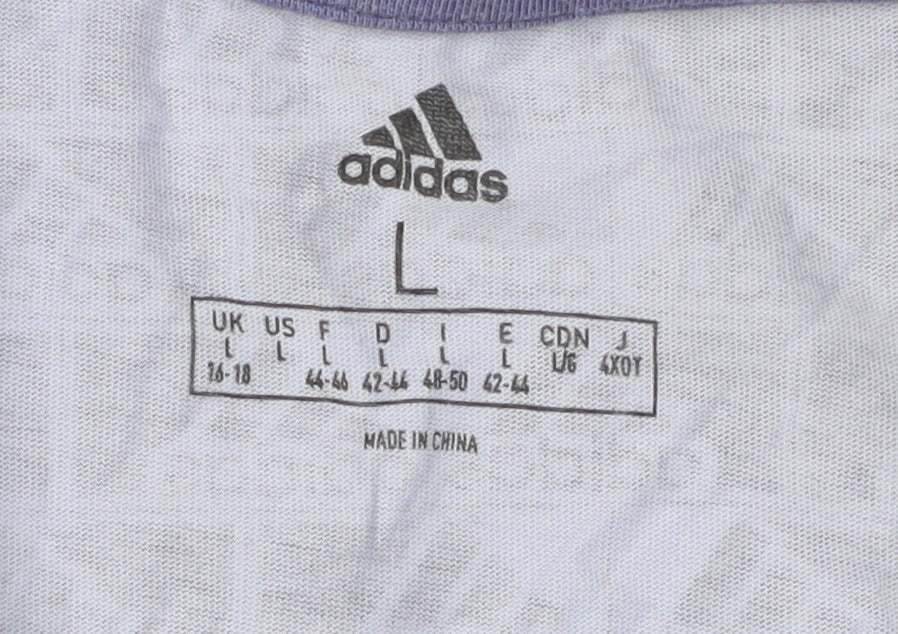 Adidas Unisex Blue L T-Shirt Jersey Casual Fit