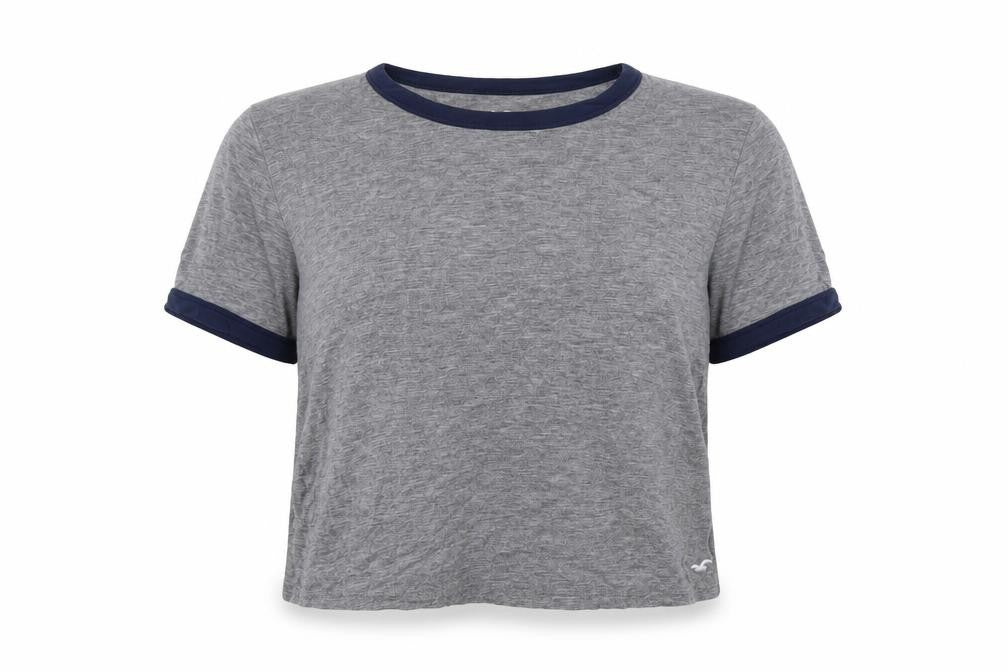 Womens UK Size XS Hollister Grey Viscose Blend T-Shirt