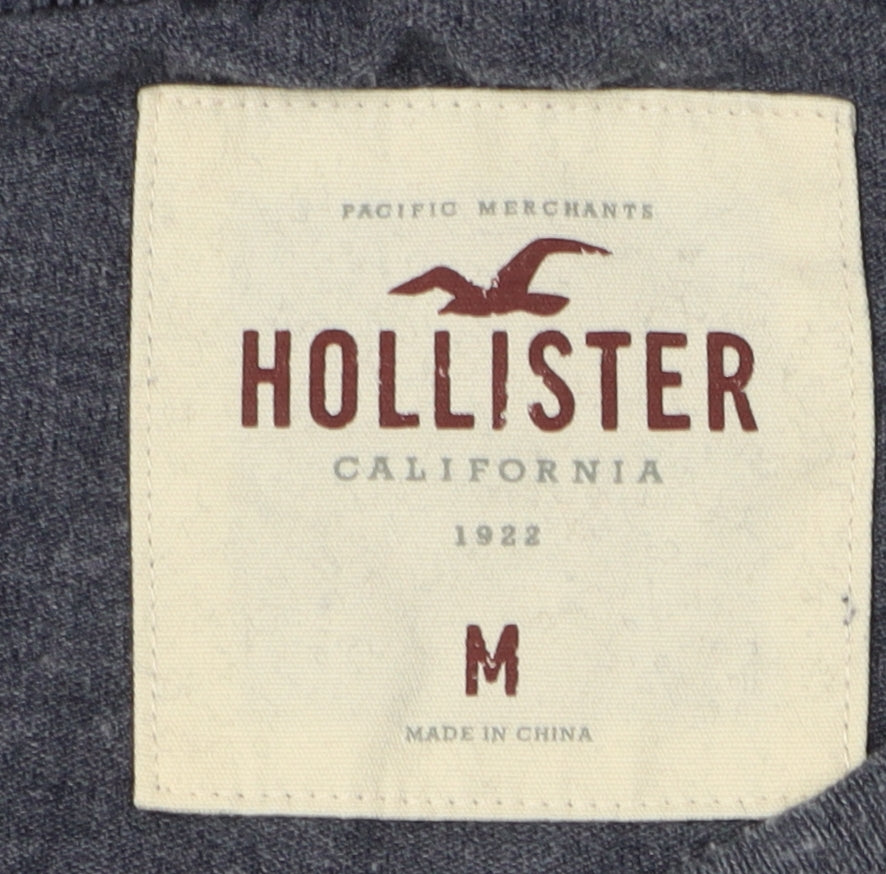 Hollister Men's Grey Pullover Sweatshirt M USA Logo