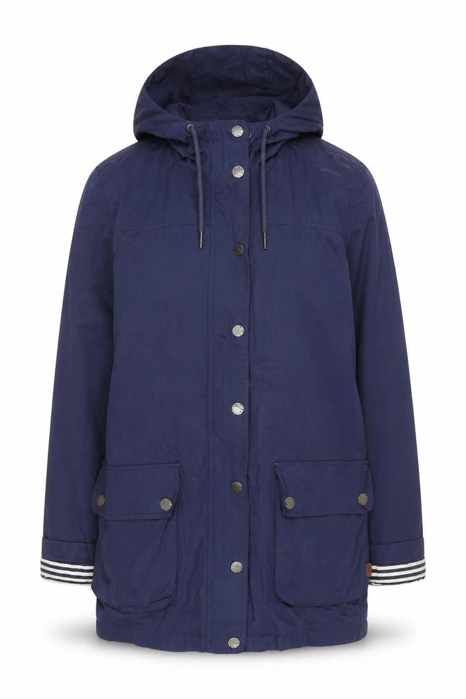 Womens UK Size 10 Regular FatFace Blue Cotton Jacket