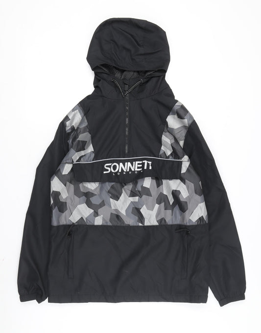 Sonneti Boys Black Camo Anorak Jacket XL