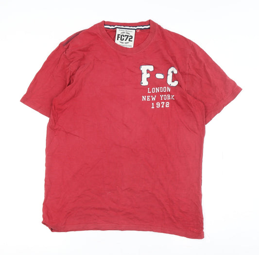 FC Seventy-Two Men's Red Crew Neck T-Shirt M