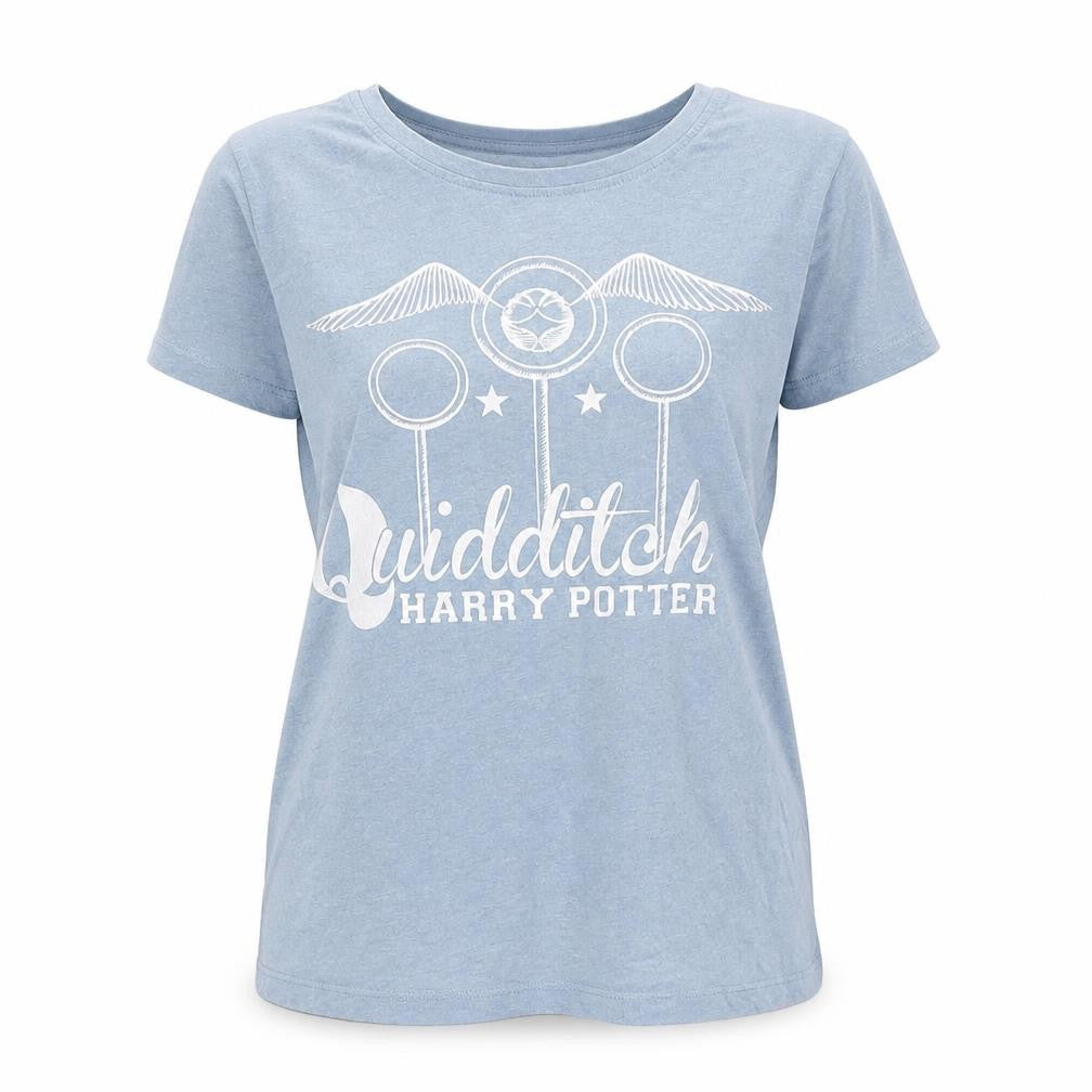 Womens UK Size 14 Harry Potter Blue Cotton T-Shirt