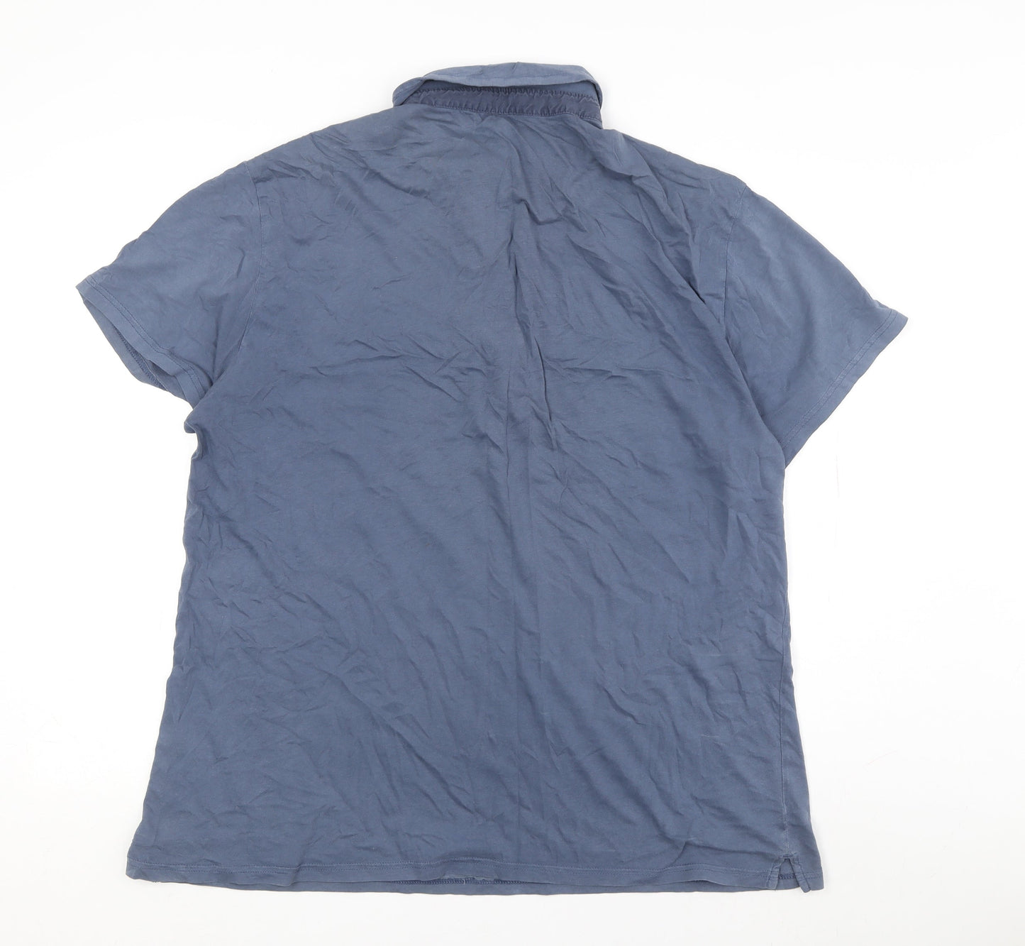 Gap Men's Blue XL Polo Shirt with Collar, Short Sleeve